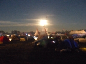Moon rise at the camp.